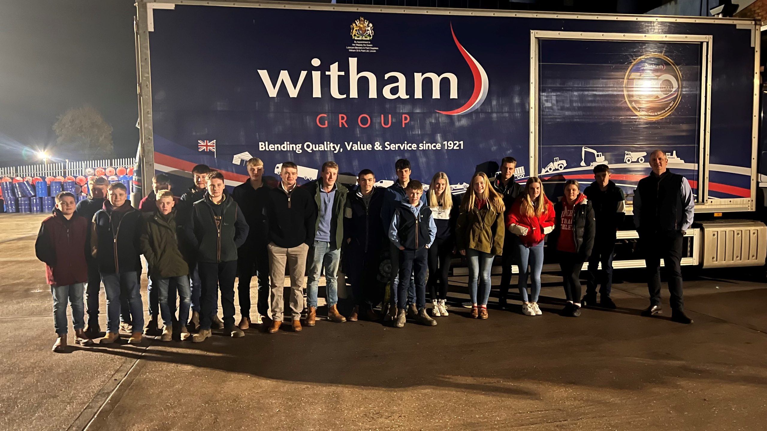 Heckington & Sleaford Young Farmers Group on Witham Factory Tour